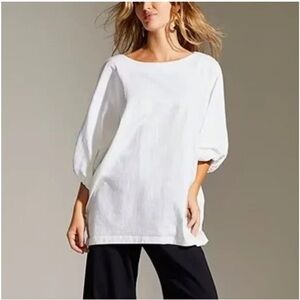 Bryn Walker 100% Cotton Wilder Elbow Dolman Short Sleeve Tunic Size XXS USA made